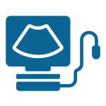 Icon of an ultrasound transducer representing diagnostic imaging services