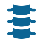 Icon showing a spine stretching representing non-surgical traction therapy
